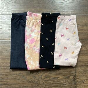 Cat & Jack Kids Leggings Set - Black, Pink, Multicolor